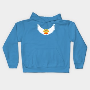 Guardian Angel Wing Paw Print Kids Hoodie